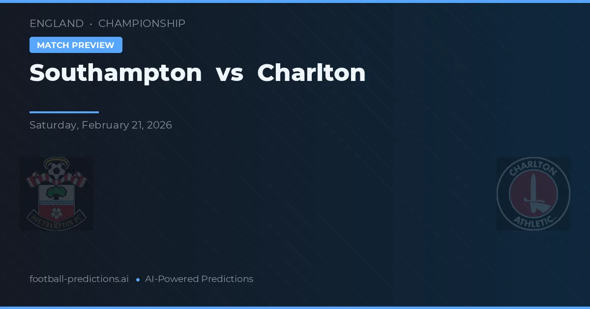 Southampton vs Charlton — typy i zapowiedź meczu