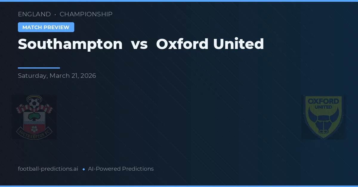 Southampton vs Oxford United — typy i zapowiedź meczu