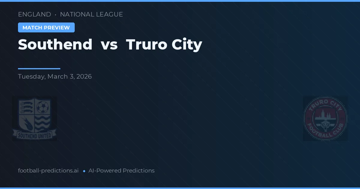 Southend vs Truro City — typy i zapowiedź meczu