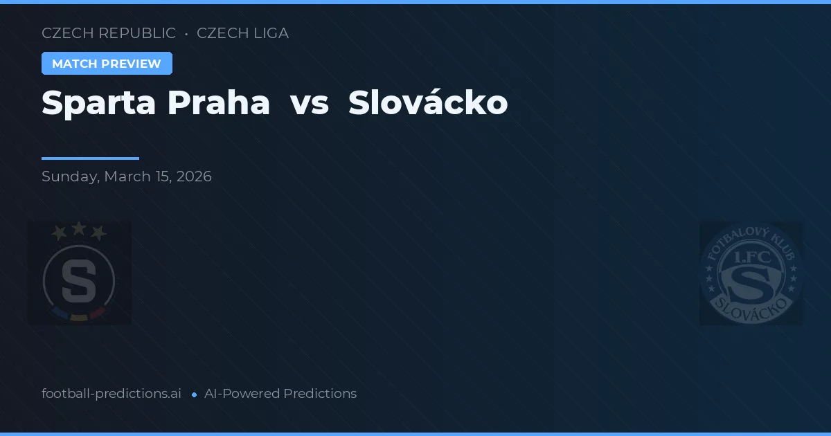 Sparta Praga vs Slovácko — typy i zapowiedź meczu