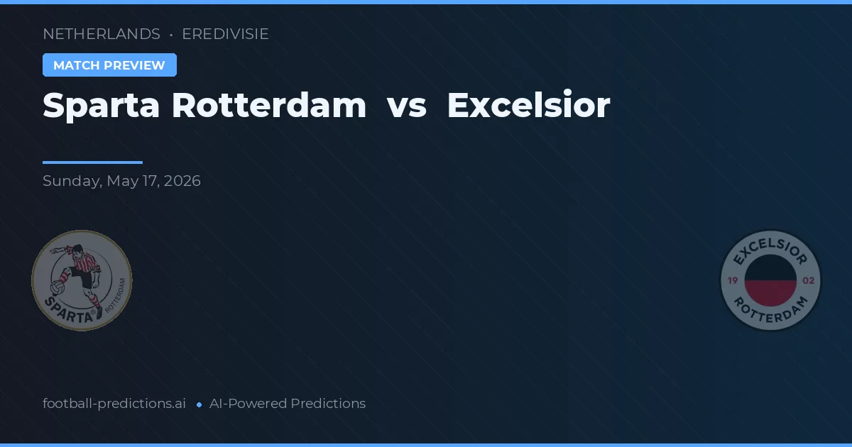 Sparta Rotterdam vs Excelsior — typy i zapowiedź meczu