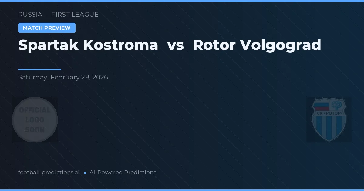 Spartak Kostroma vs Rotor Volgograd — typy i zapowiedź meczu