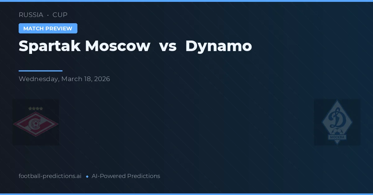 Spartak Moskwa vs Dynamo Moskwa — typy i zapowiedź meczu