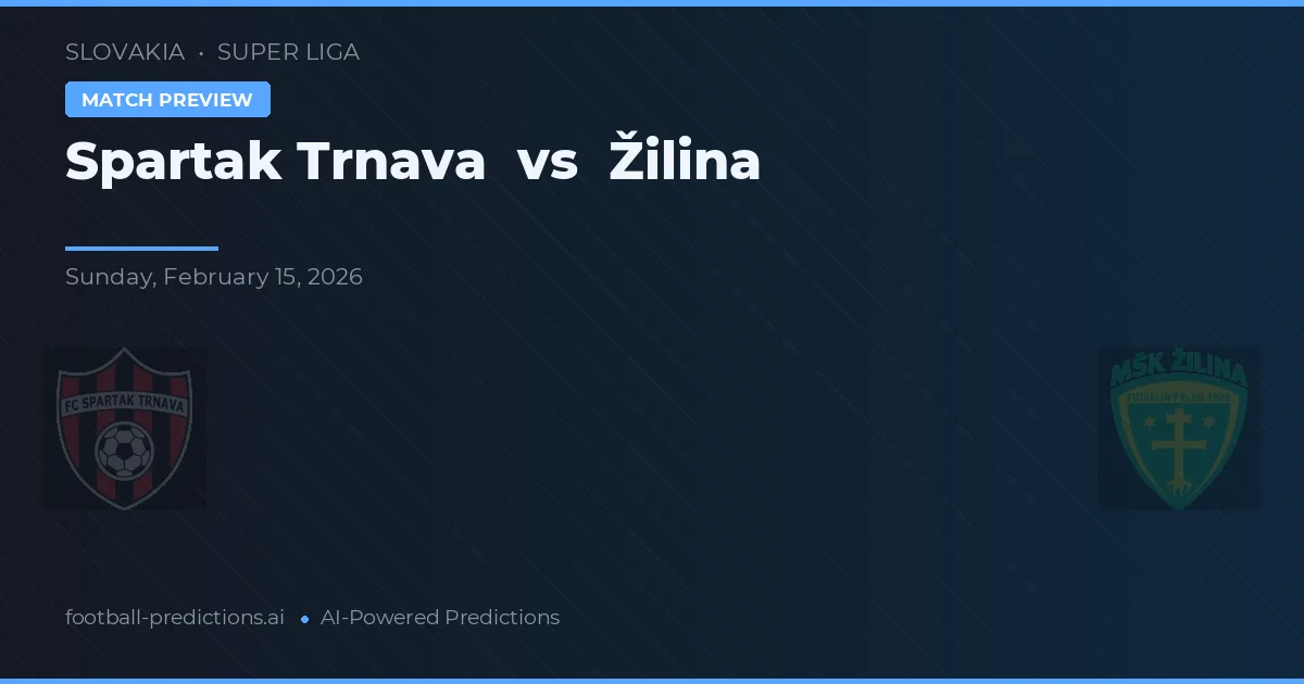 Spartak Trnava vs Žilina — typy i zapowiedź meczu