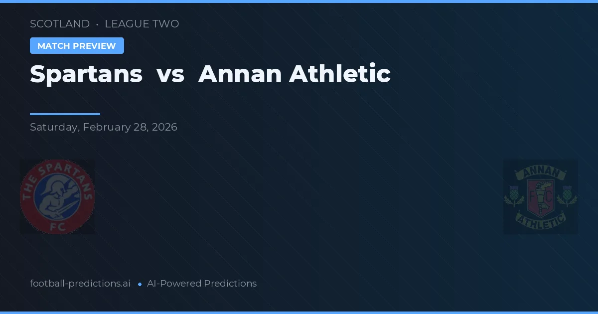 Spartans vs Annan Athletic — typy i zapowiedź meczu