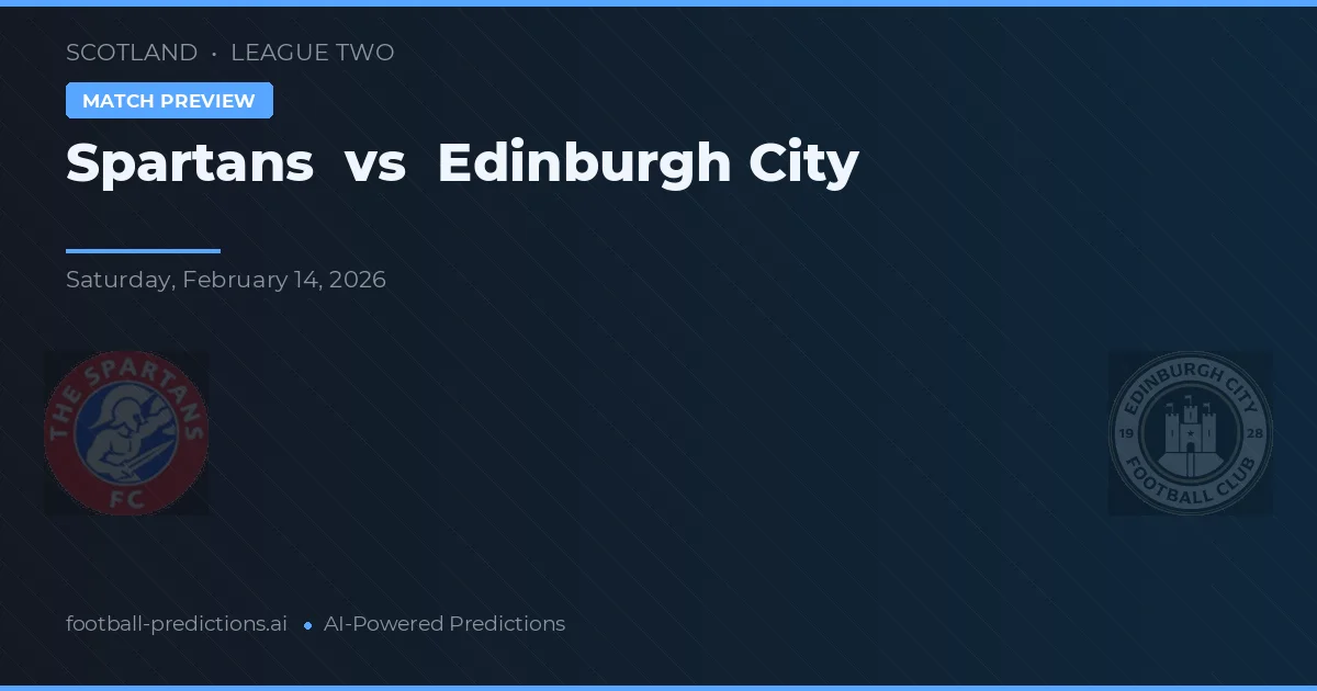 Spartans vs Edinburgh City — typy i zapowiedź meczu
