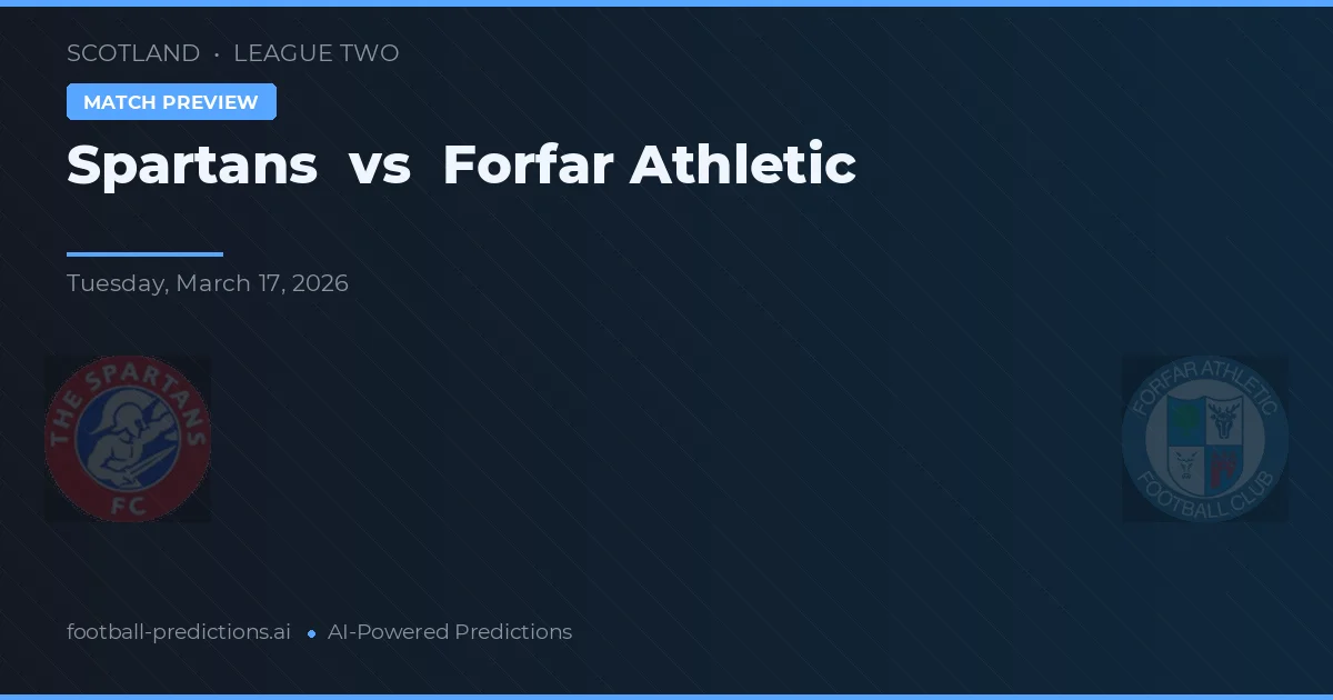 Spartans vs Forfar Athletic — typy i zapowiedź meczu
