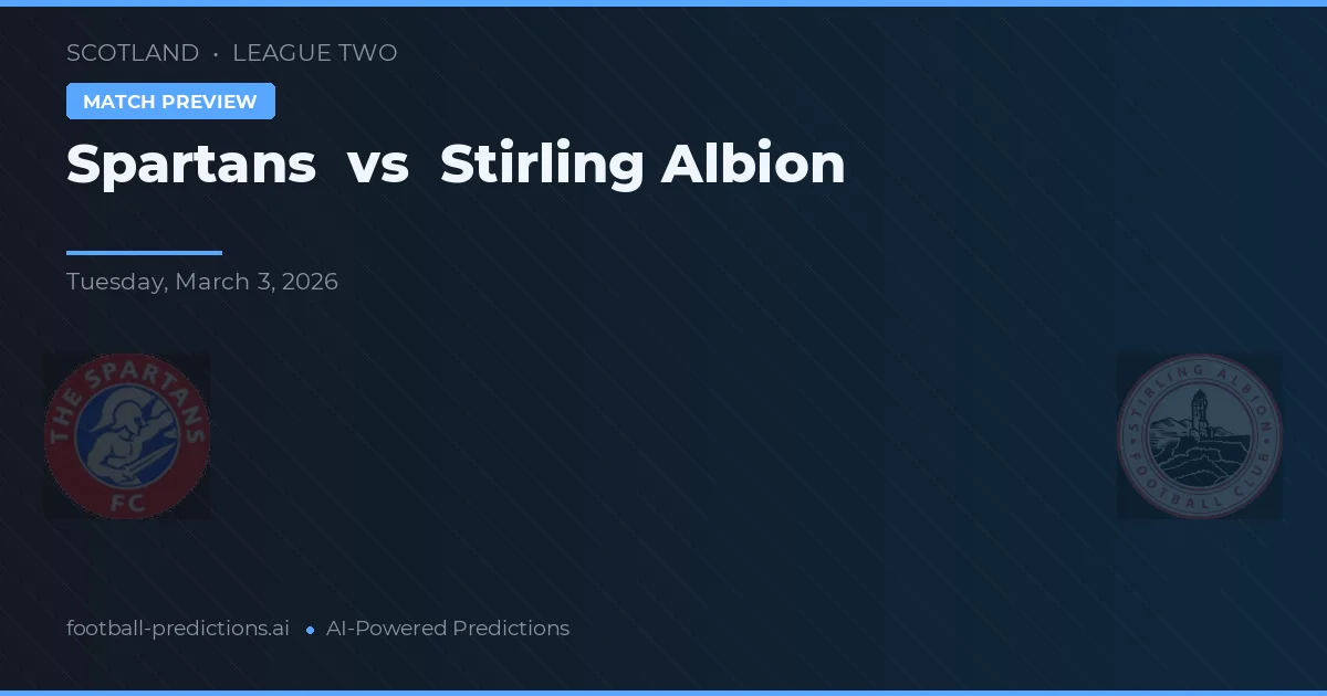 Spartans vs Stirling Albion — typy i zapowiedź meczu