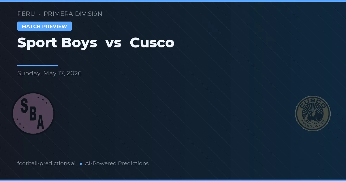 Sport Boys vs Cusco — typy i zapowiedź meczu