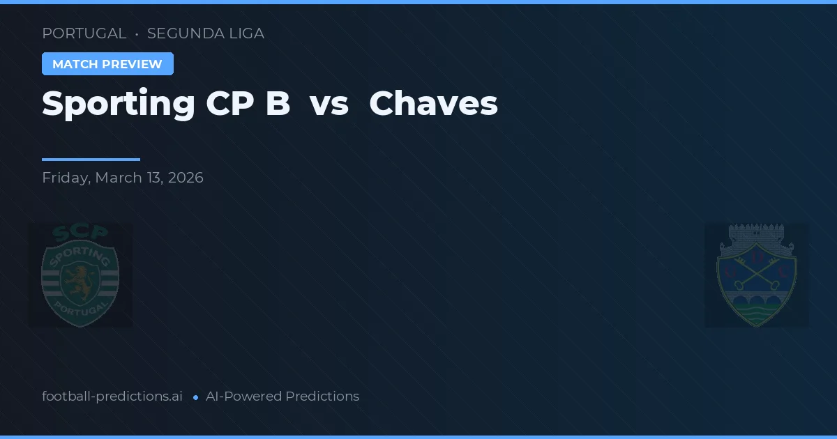 Sporting CP B vs Chaves — typy i zapowiedź meczu