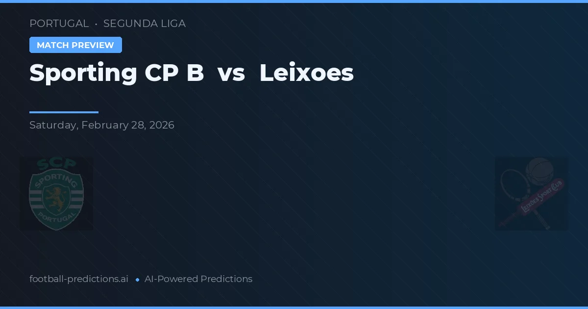 Sporting CP B vs Leixões — typy i zapowiedź meczu