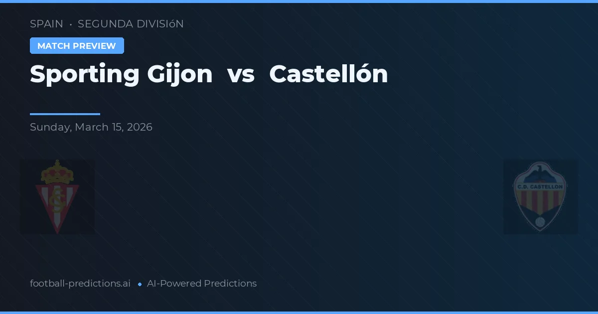 Sporting Gijón vs Castellón — typy i zapowiedź meczu