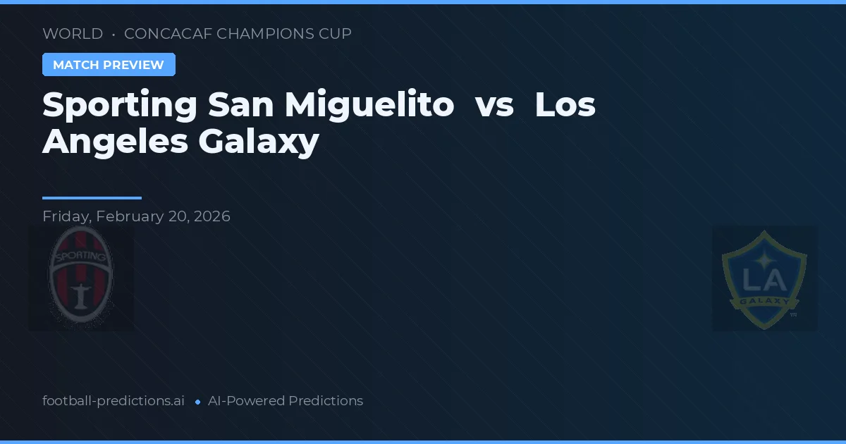 Sporting San Miguelito vs LA Galaxy — typy i zapowiedź meczu