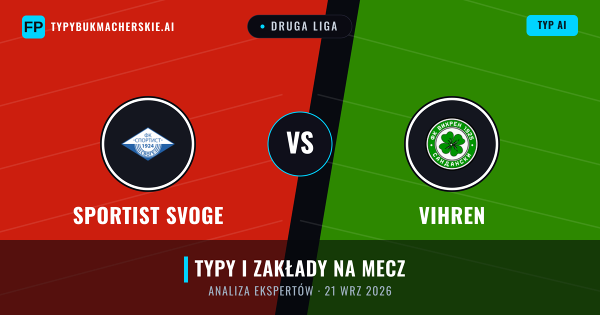 Sportist Svoge vs Vihren — typy i zapowiedź meczu