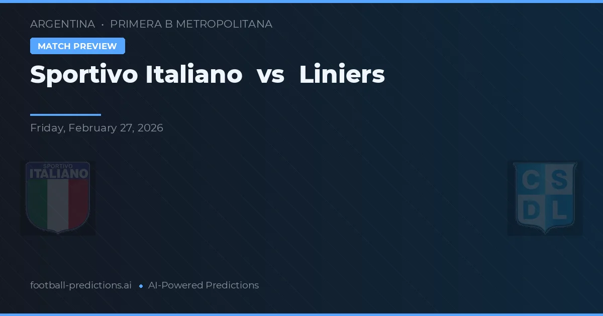 Sportivo Italiano vs Liniers — typy i zapowiedź meczu