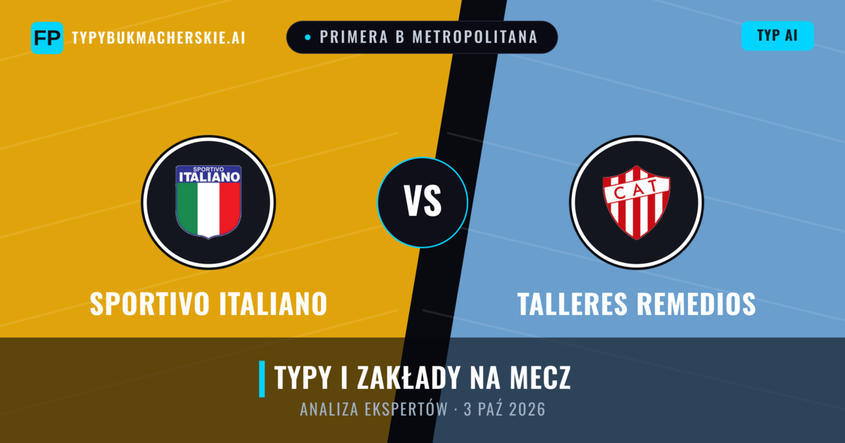 Sportivo Italiano vs Talleres Remedios — typy i zapowiedź meczu