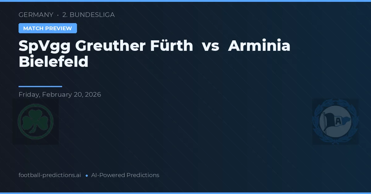 SpVgg Greuther Fürth vs Arminia Bielefeld — typy i zapowiedź meczu