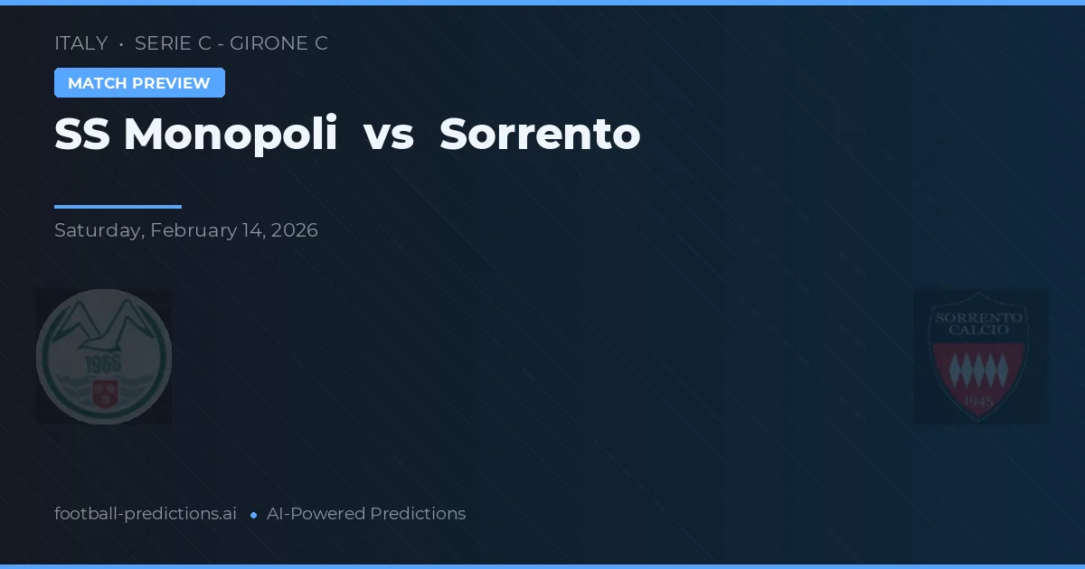 SS Monopoli vs Sorrento — typy i zapowiedź meczu