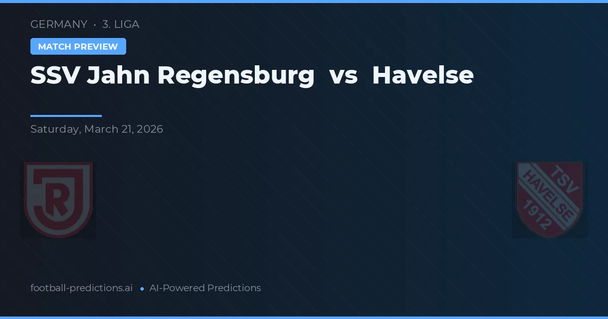 SSV Jahn Regensburg vs Havelse — typy i zapowiedź meczu