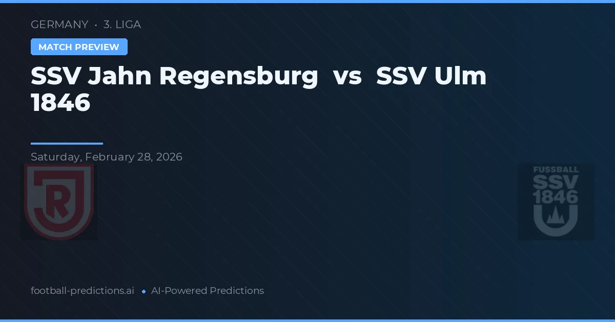 SSV Jahn Regensburg vs SSV Ulm 1846 — typy i zapowiedź meczu