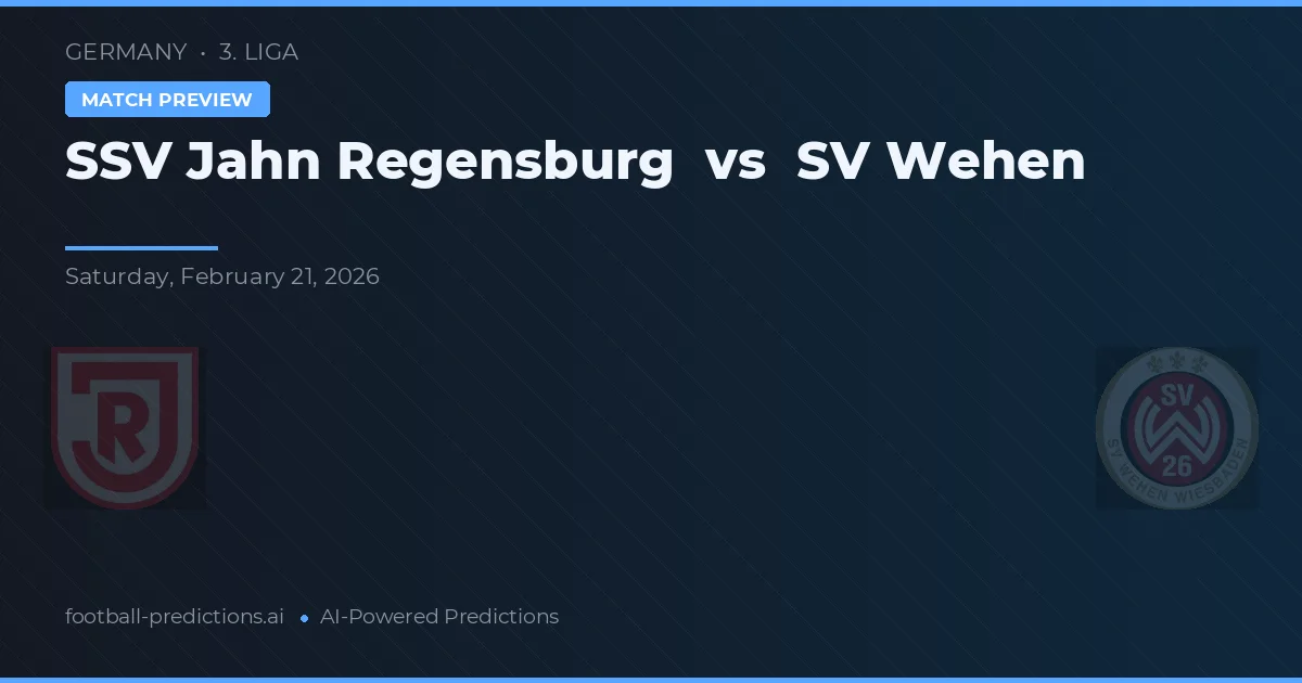 SSV Jahn Regensburg vs SV Wehen — typy i zapowiedź meczu