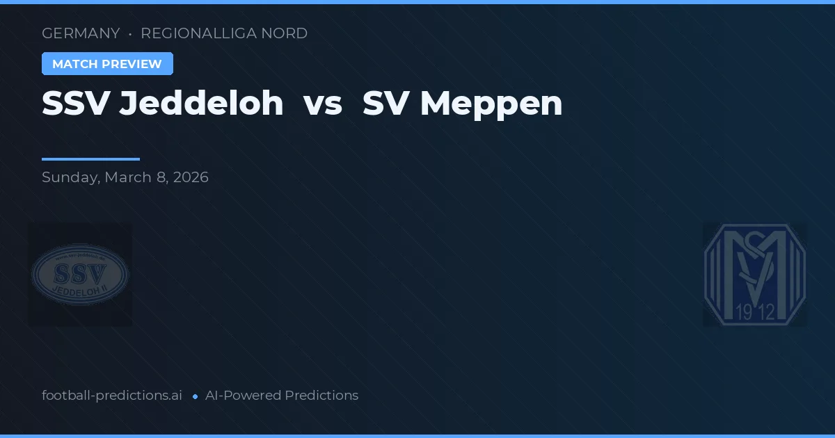 SSV Jeddeloh vs SV Meppen — typy i zapowiedź meczu