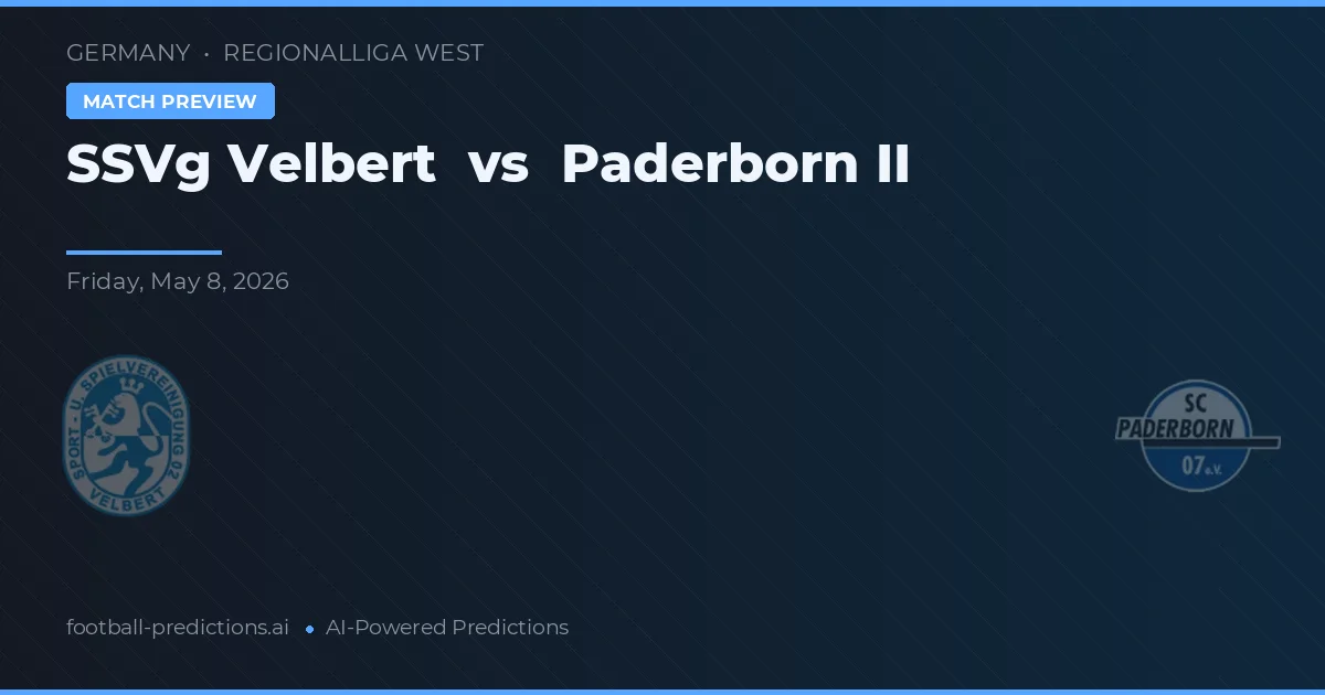 SSVg Velbert vs Paderborn II — typy i zapowiedź meczu