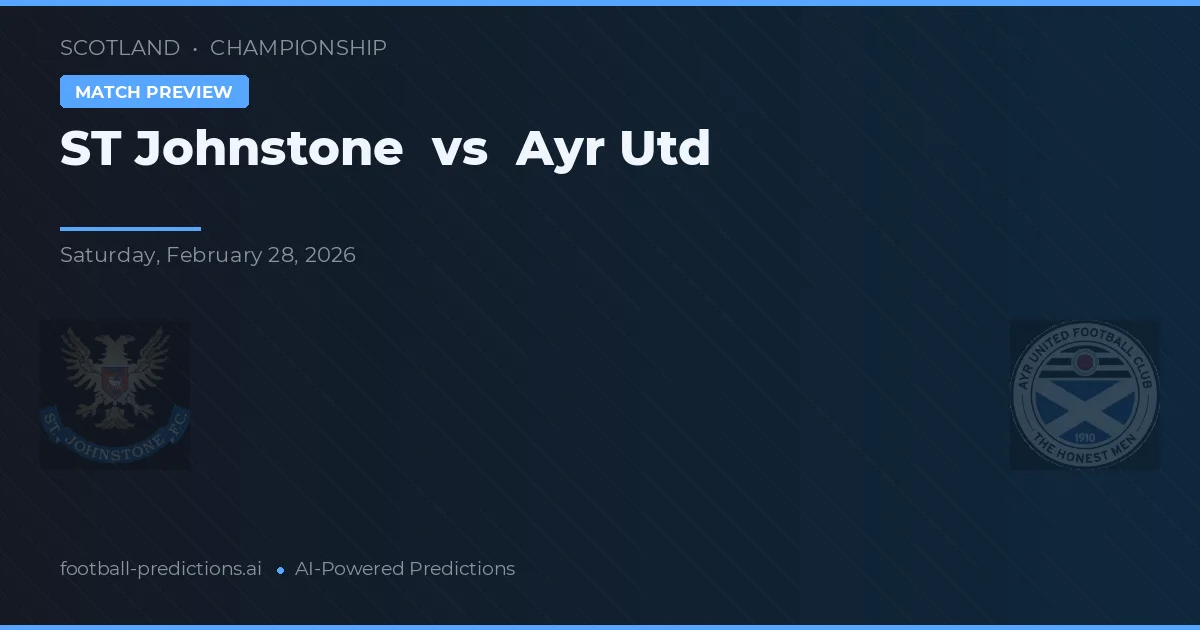 St Johnstone vs Ayr Utd — typy i zapowiedź meczu