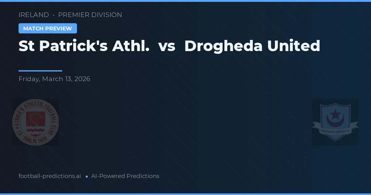 St Patrick's Athletic vs Drogheda United — typy i zapowiedź meczu