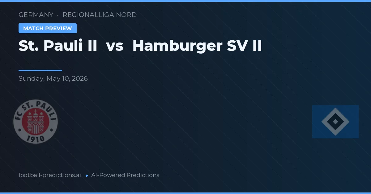 St. Pauli II vs Hamburger SV II — typy i zapowiedź meczu