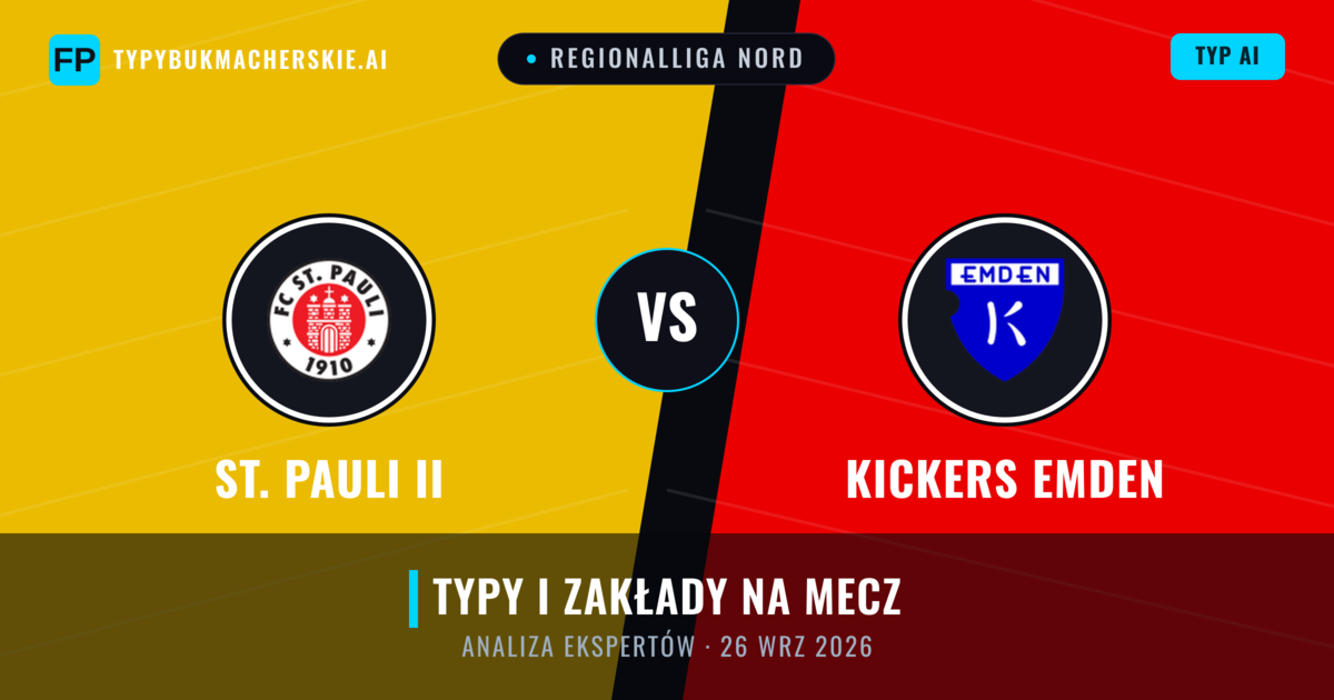 St. Pauli II vs Kickers Emden — typy i zapowiedź meczu