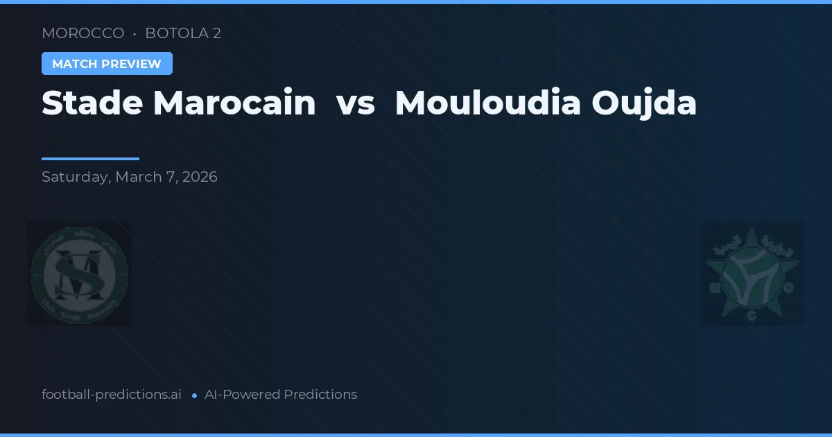 Stade Marocain vs Mouloudia Oujda — typy i zapowiedź meczu