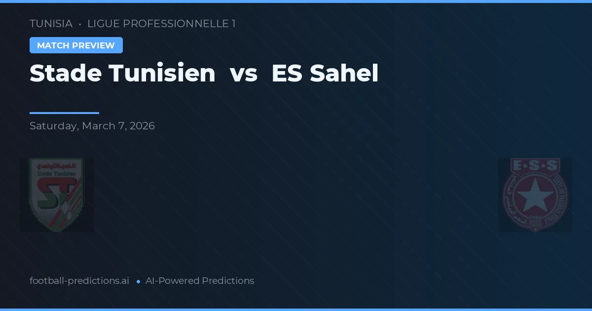 Stade Tunisien vs ES Sfax — typy i zapowiedź meczu