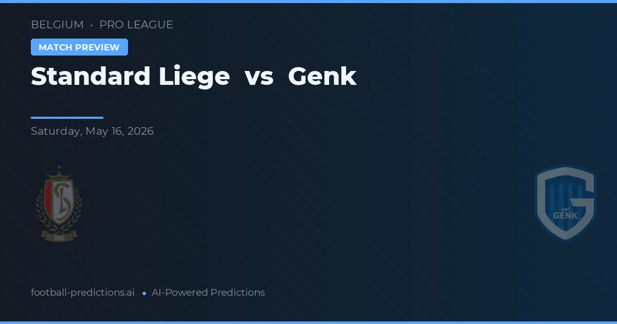 Standard Liège vs Genk — typy i zapowiedź meczu