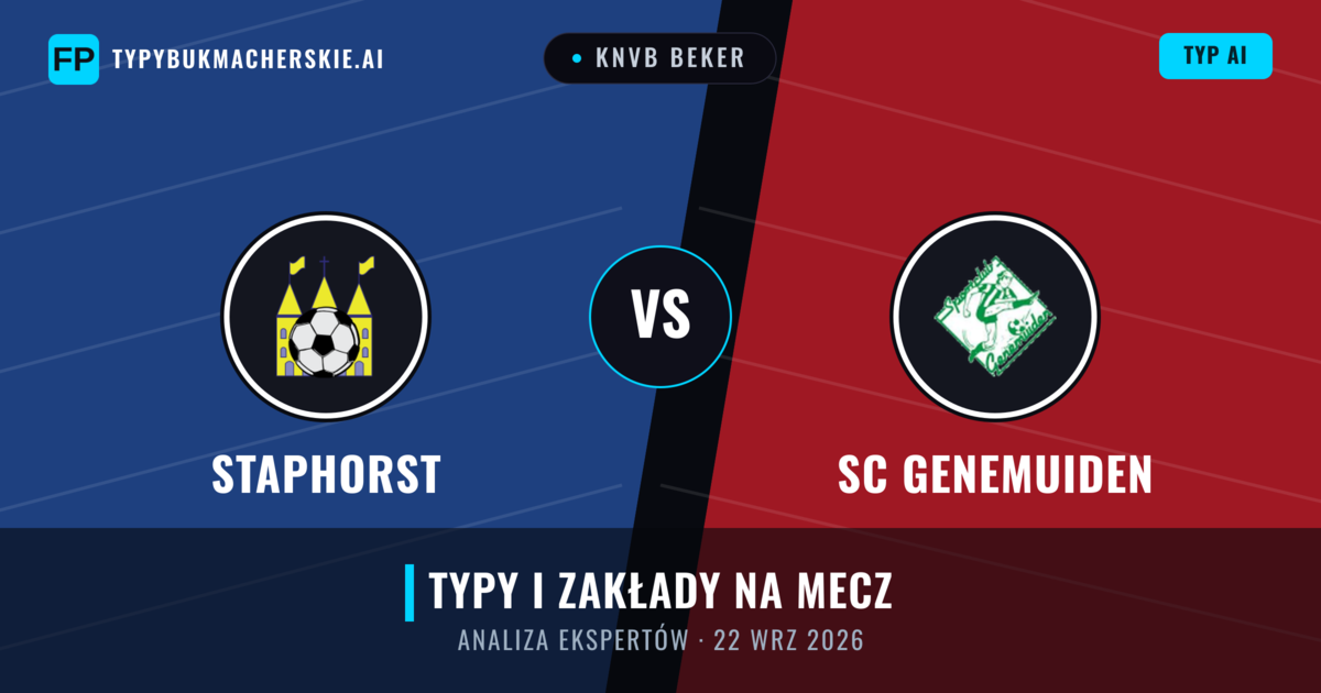 Staphorst vs SC Genemuiden — typy i zapowiedź meczu