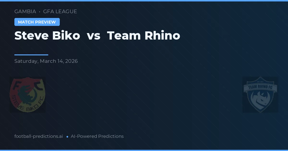 Steve Biko vs Team Rhino — typy i zapowiedź meczu