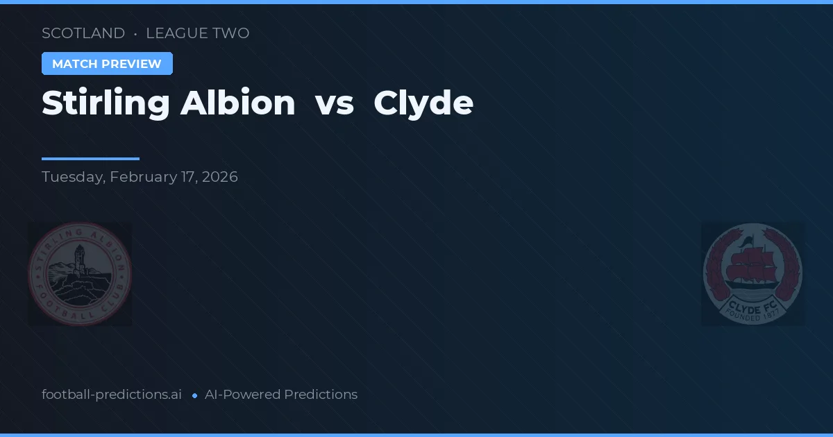 Stirling Albion vs Clyde — typy i zapowiedź meczu