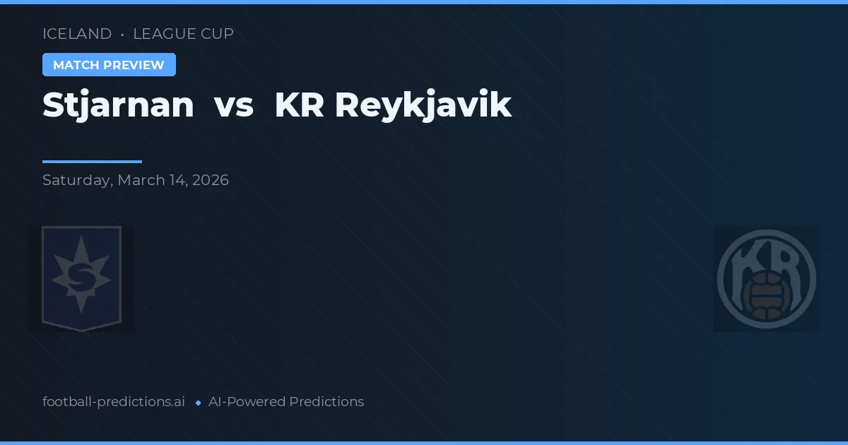 Stjarnan vs KR Reykjavík — typy i zapowiedź meczu
