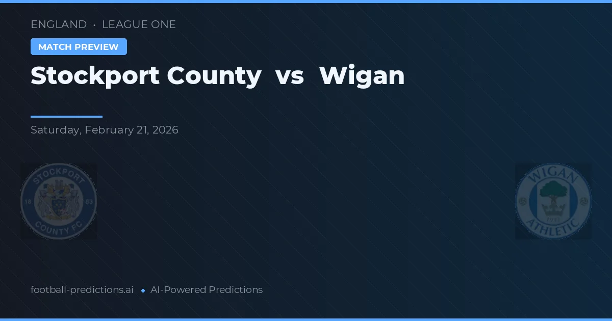 Stockport County vs Wigan — typy i zapowiedź meczu