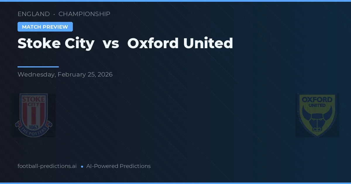 Stoke City vs Oxford United — typy i zapowiedź meczu
