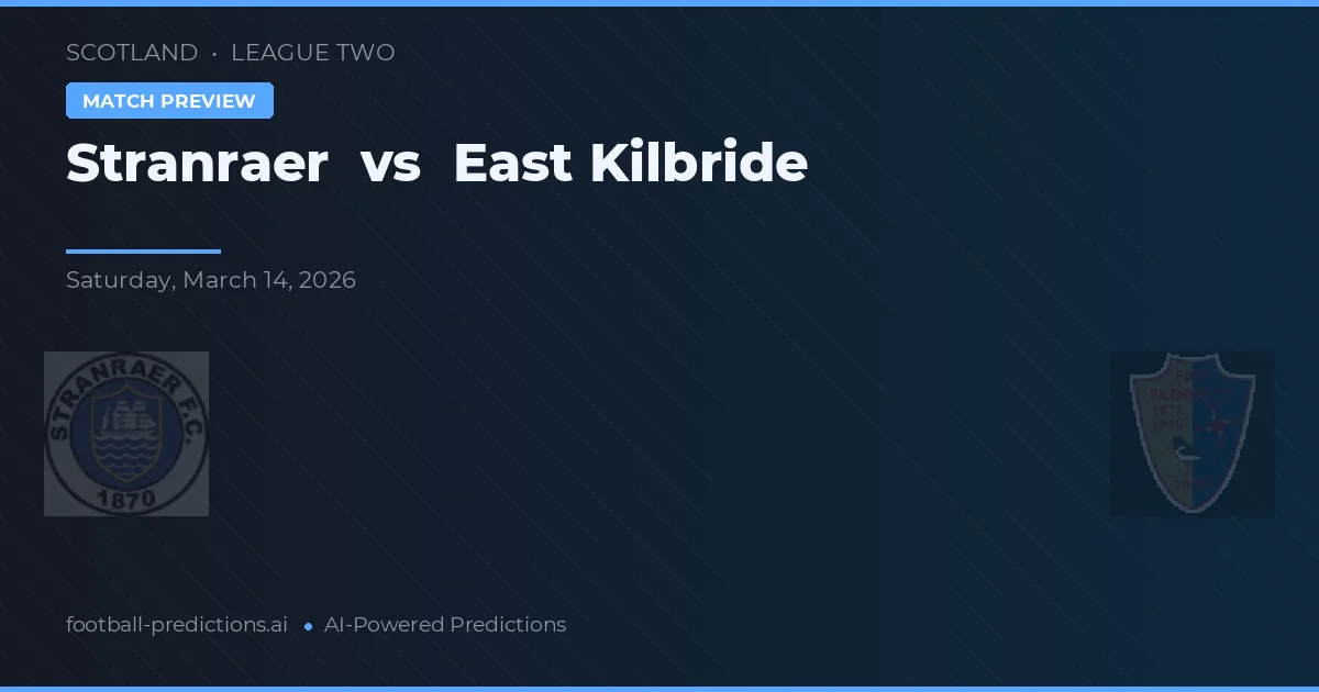 Stranraer vs East Kilbride — typy i zapowiedź meczu
