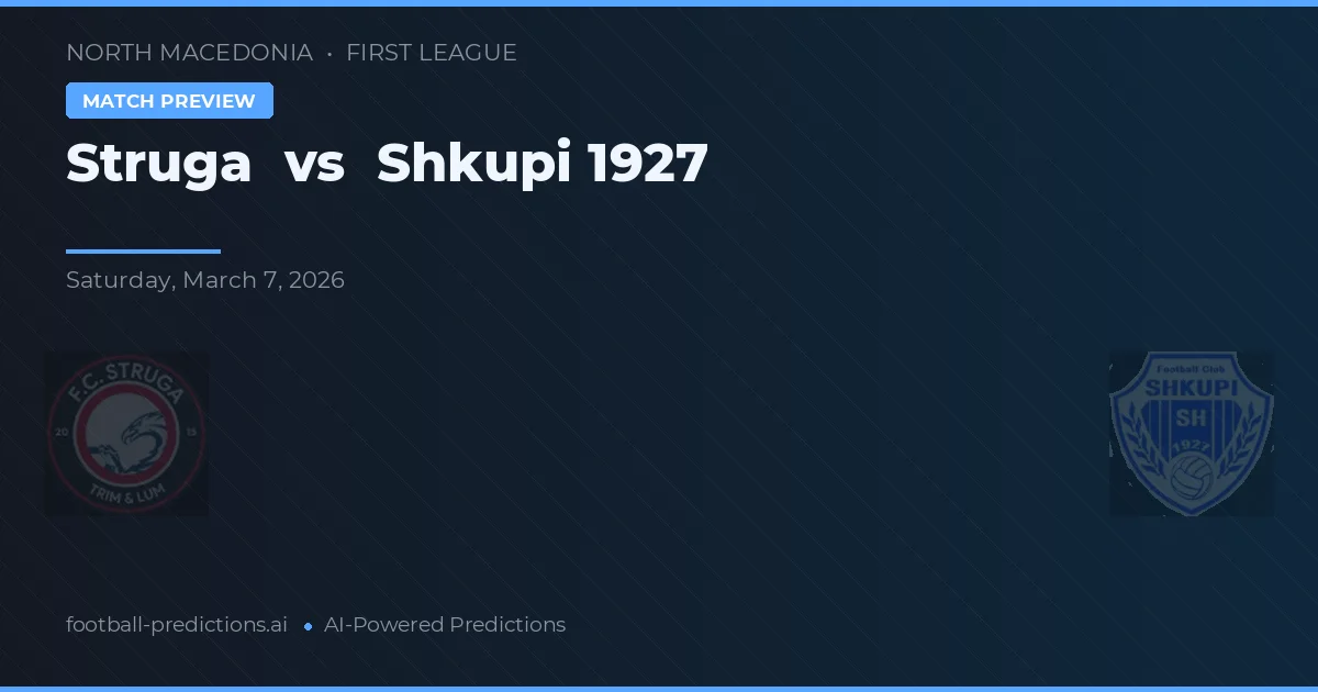 Struga vs Škupi 1927 — typy i zapowiedź meczu