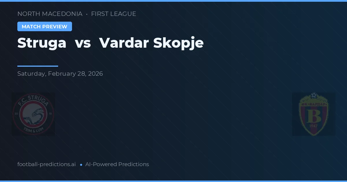 Struga vs Vardar Skopje — typy i zapowiedź meczu