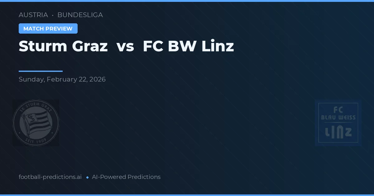 Sturm Graz vs FC Bawaria Linz — typy i zapowiedź meczu