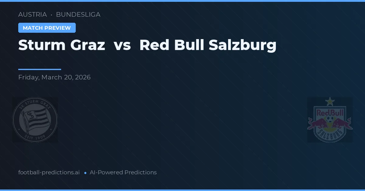 Sturm Graz vs Red Bull Salzburg — typy i zapowiedź meczu
