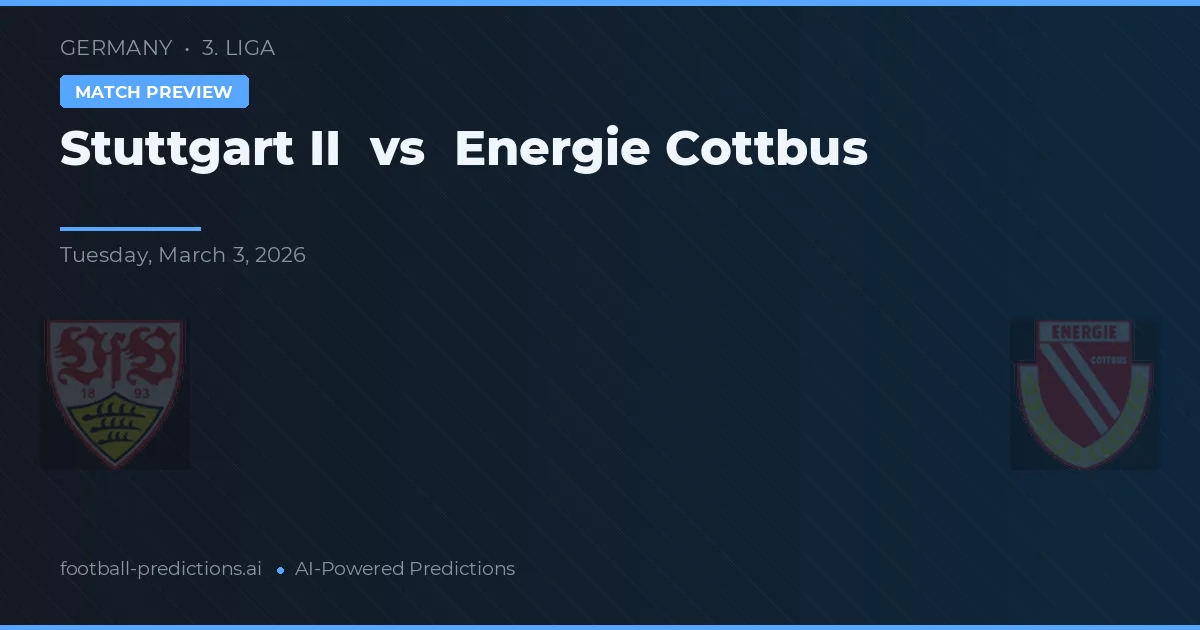 Stuttgart II vs Energie Cottbus — typy i zapowiedź meczu