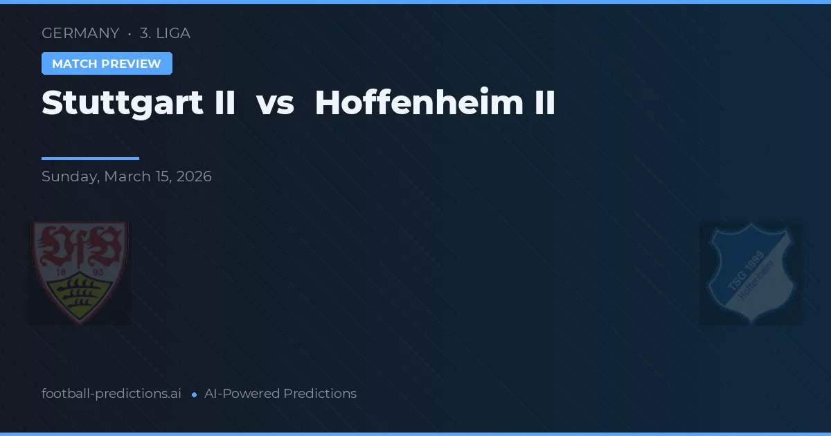 Stuttgart II vs Hoffenheim II — typy i zapowiedź meczu