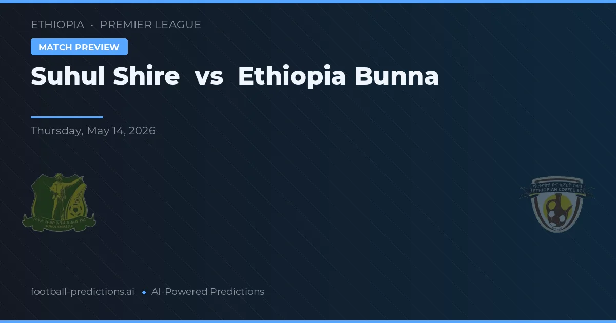 Suhul Shire vs Etiopia Bunna — typy i zapowiedź meczu