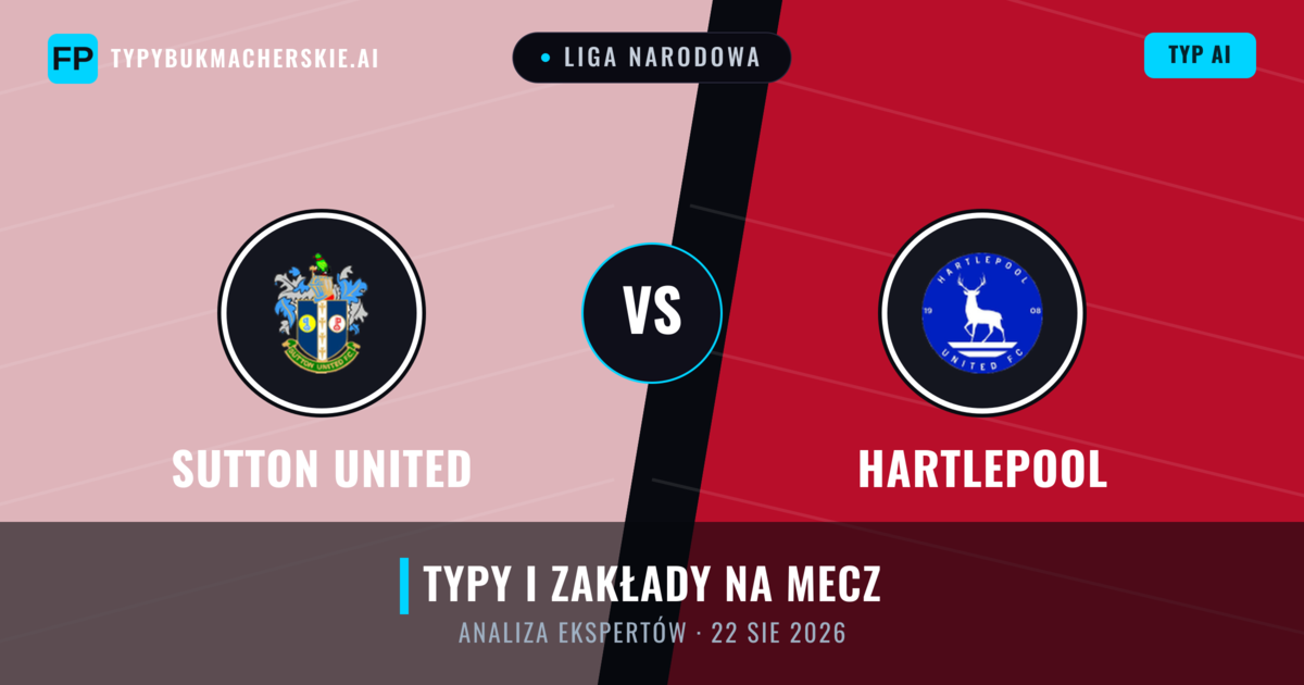 Sutton United vs Hartlepool — typy i zapowiedź meczu