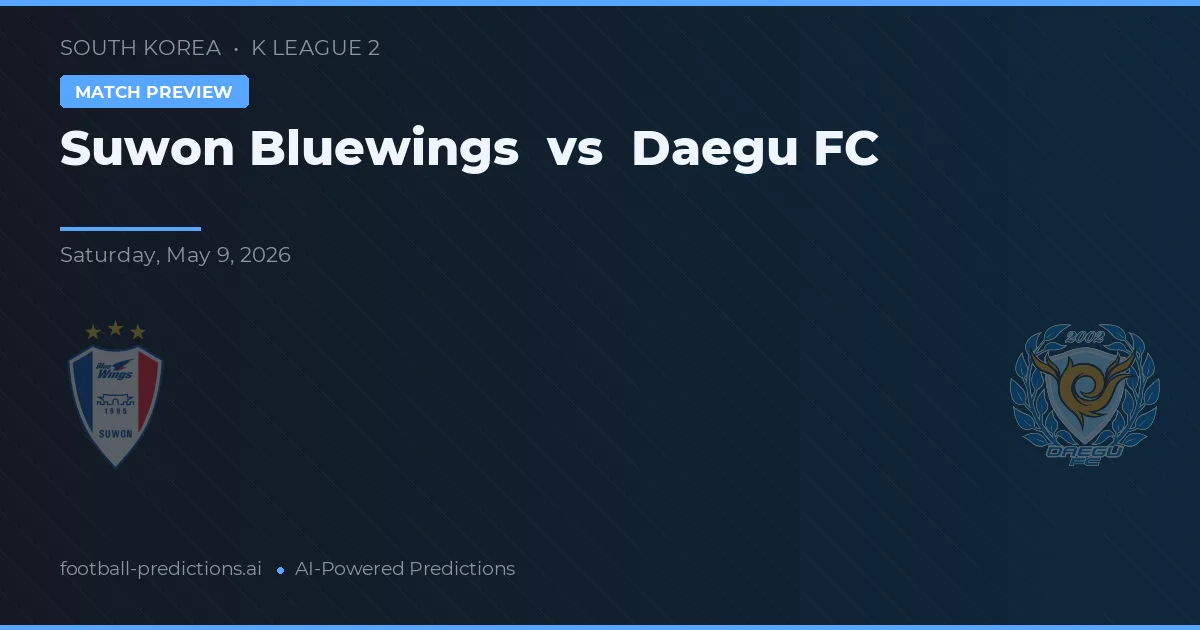 Suwon Bluewings vs Daegu FC — typy i zapowiedź meczu